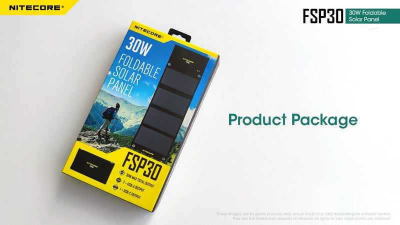 Panneau solaire portatif et pliable Nitecore FSP30 01 10