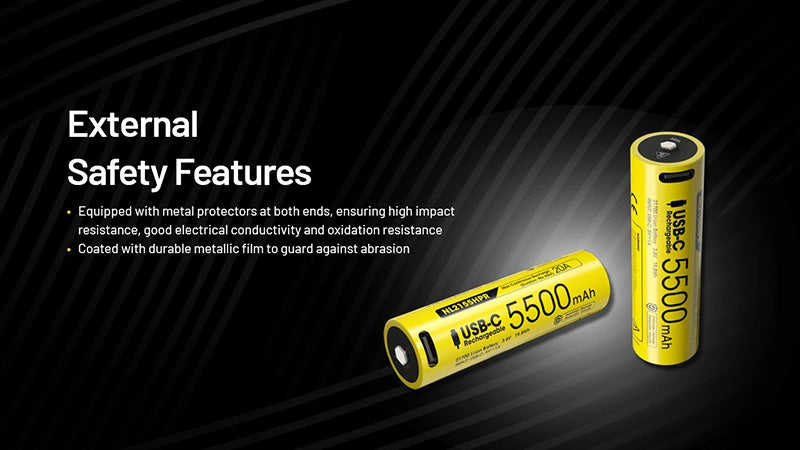 Batterie 21700 Haute Performance Nitecore NL2155HPR 5500mAh 1 6