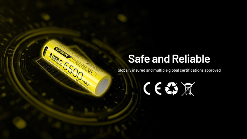 Batterie 21700 Haute Performance Nitecore NL2155HPR 5500mAh 1 8