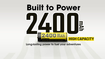 Batterie AA 1.5Vrechargeable USB C Nitecore MH2400 2400mAh 1 3