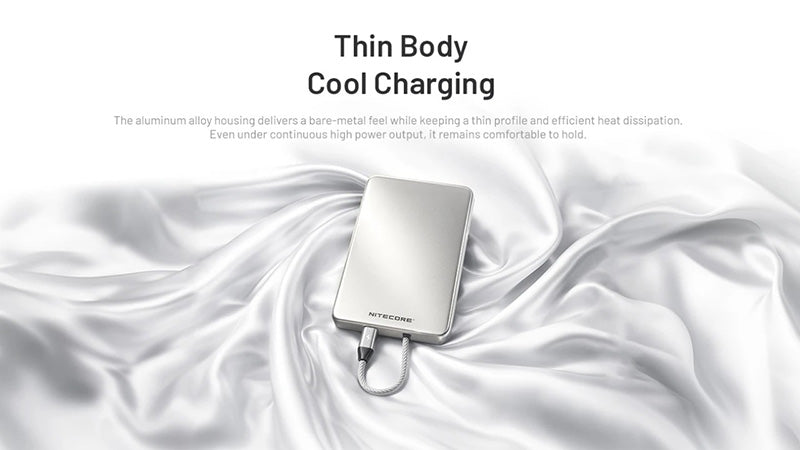 Powerbank Nitecore Pocket 5 5000mAh - 22,5W - Câble USB-C Intégré - Fixation Magnétique
