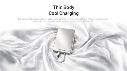 Powerbank Nitecore Pocket 5 5000mAh - 22,5W - Câble USB-C Intégré - Fixation Magnétique