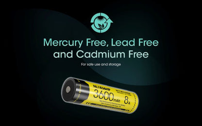 Batterie Nitecore 18650 3600mAh fort courant de decharge NL1836HP 01 7