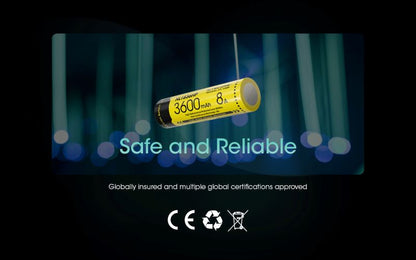 Batterie Nitecore 18650 3600mAh fort courant de decharge NL1836HP 01 9