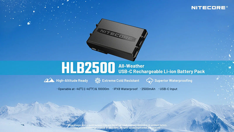 HLB2500 2500mAh - Batterie Li-ion basses Températures -40°C - USB-C - Pour HA27UHE/HA29UHE