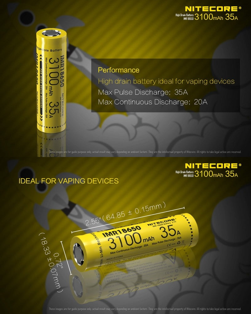 Batterie Nitecore IMR18650 3100 35A 01 2