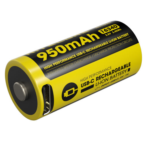 Batterie Rechargeable USB C Nitecore NL169R 950 mAh 00 00