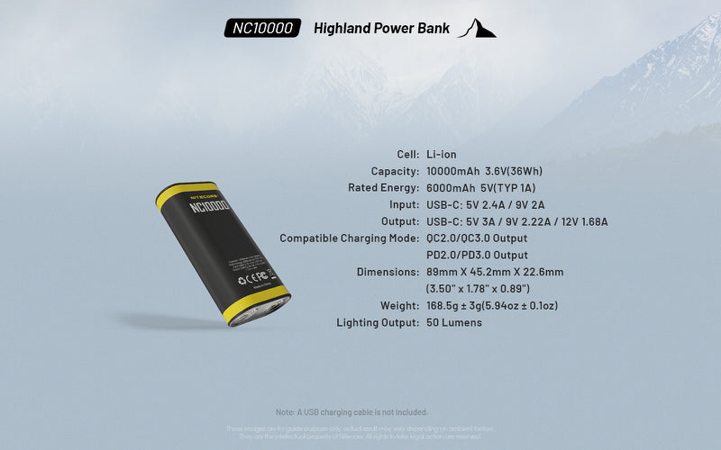 Batterie externe Nitecore NC10000 10000mAh 50lumens 01 17