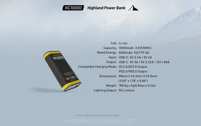 Batterie externe Nitecore NC10000 10000mAh 50lumens 01 17
