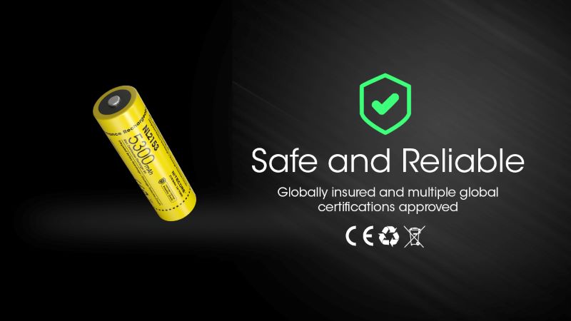 Batterie nitecore 21700 5300mAh NL2153 01 9