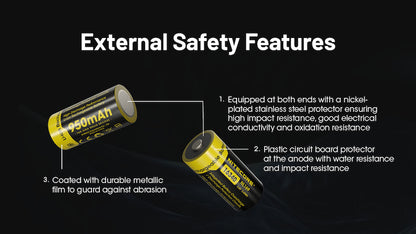 Batterie rechargeable 16340 950mAh Nitecore NL169 01 4
