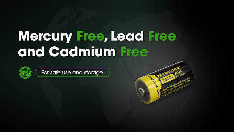 Batterie rechargeable 16340 950mAh Nitecore NL169 01 6