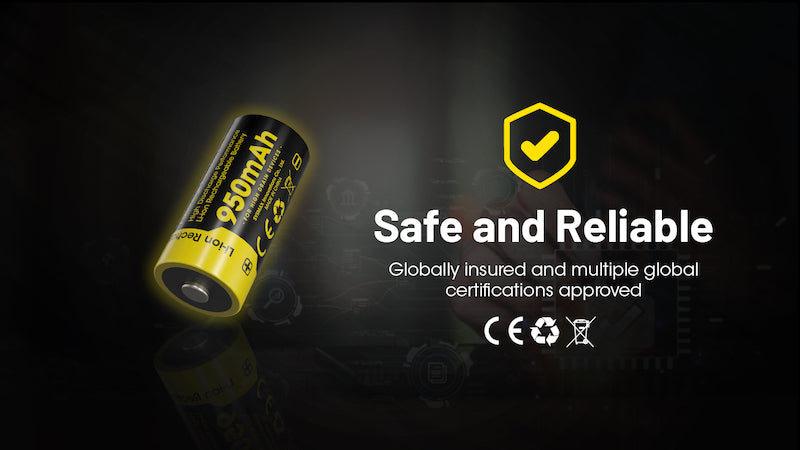 Batterie rechargeable 16340 950mAh Nitecore NL169 01 8