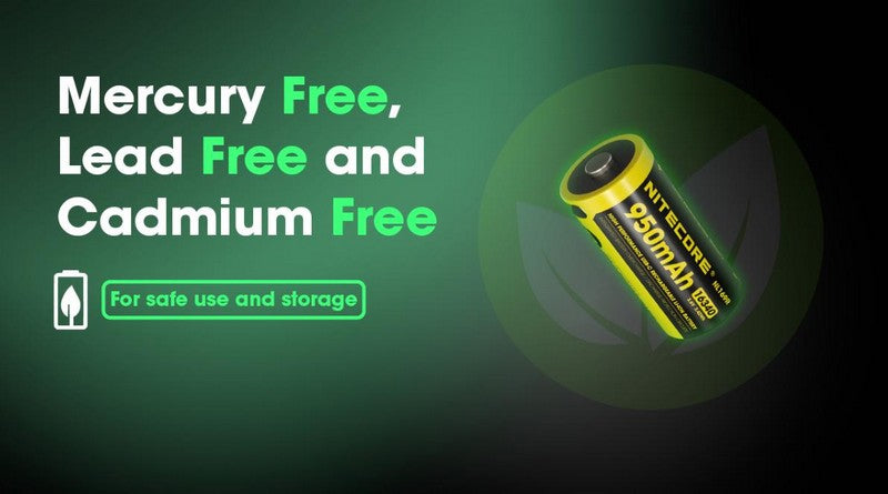 Batterie16340 Rechargeable USB C Nitecore NL169R 950 mAh 01 08