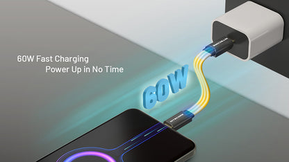 Cable de Charge Rapide Nitecore NLink10 60W 3A USB C vers USB C Design M