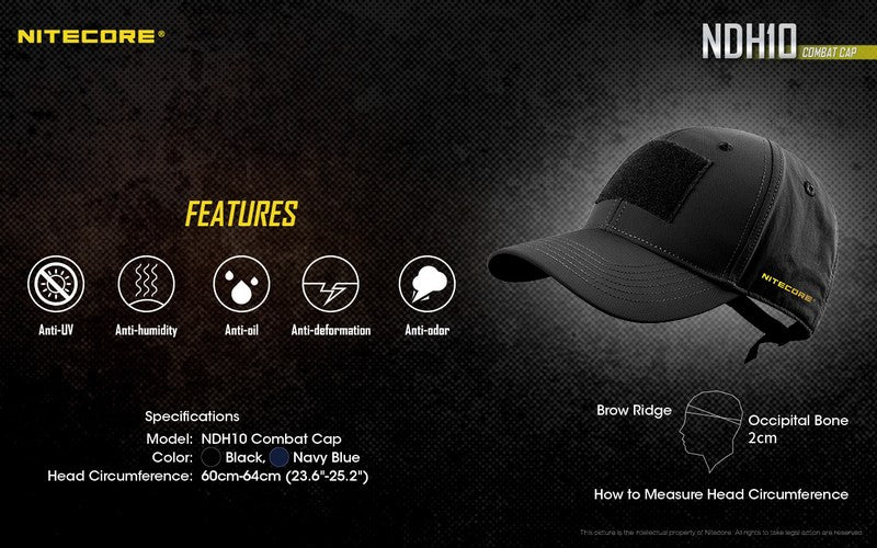 Casquette Tactique de combat Nitecore NDH10 01 3