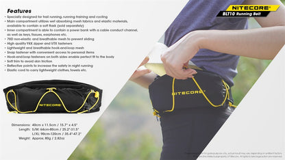 Ceinture de course Nitecore BTL10 01 7