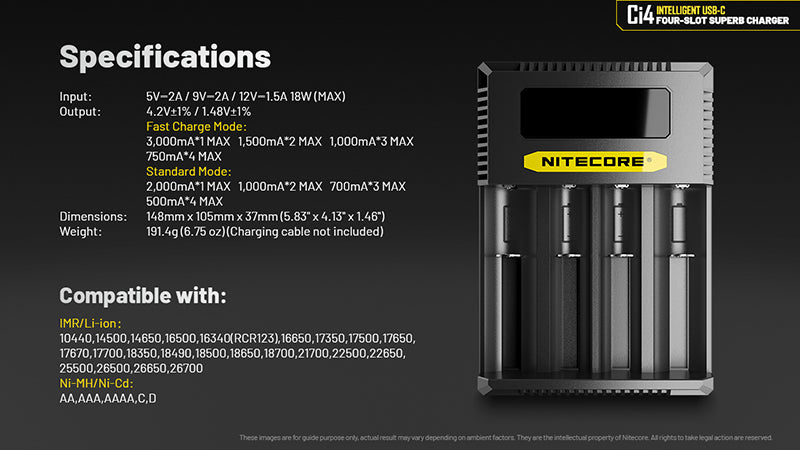Chargeur Nitecore Ci4 12