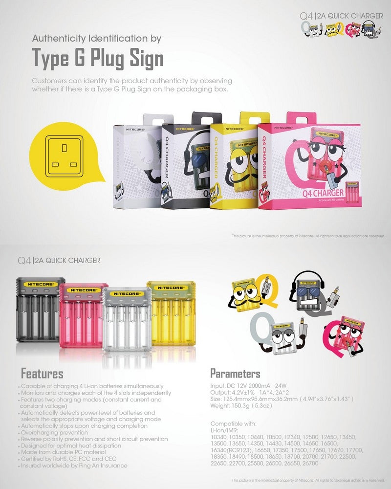 Chargeur Nitecore Q4 01 8