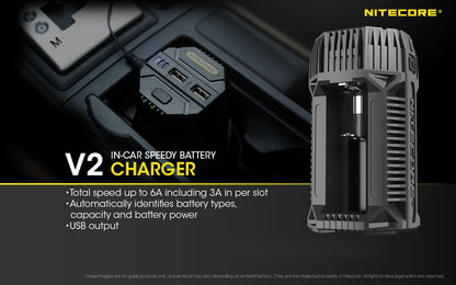 Chargeur Voiture Nitecore V2 01 1