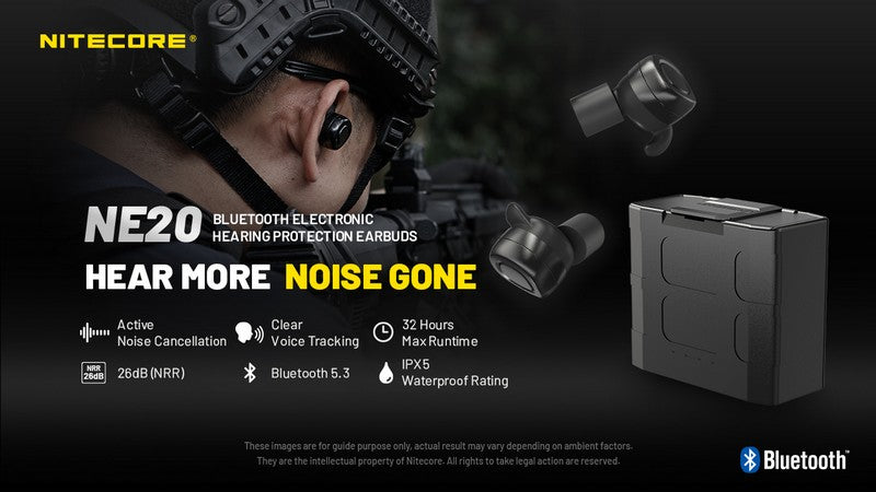 Ecouteur bluetooth et bouchon d oreille anti bruit Nitecore NE20 01 1