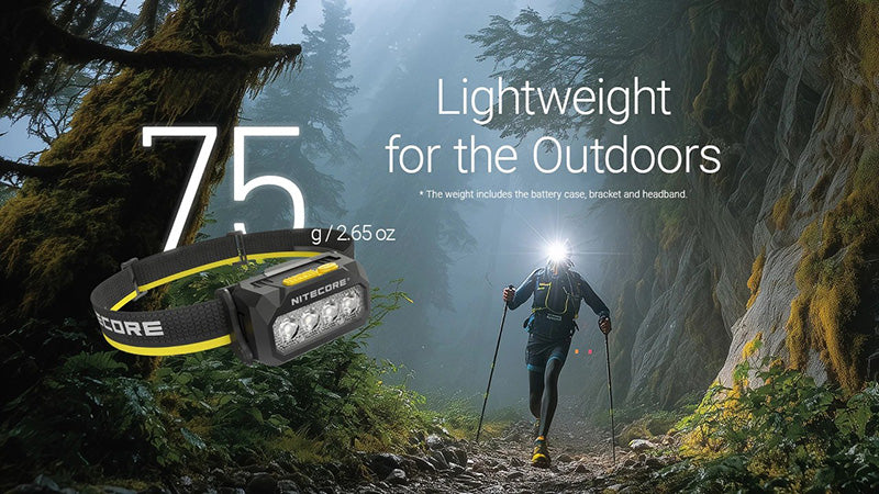 HA27 UHE – Lampe Frontale Nitecore – 800 Lumens – 3 Températures de Couleur – Triple Alimentation