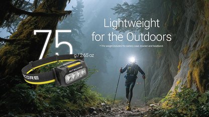 HA27 UHE – Lampe Frontale Nitecore – 800 Lumens – 3 Températures de Couleur – Triple Alimentation