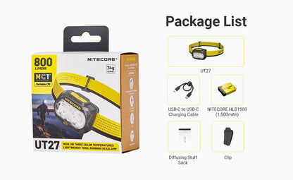 Lampe Frontale Nitecore UT27 PRO 2025 800 Lumens 2 batteries HLB1500 1 22