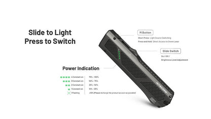 Lampe Torche Nitecore EDC17 1500 Lumens LED Blanche UV Laser Vert 1 7