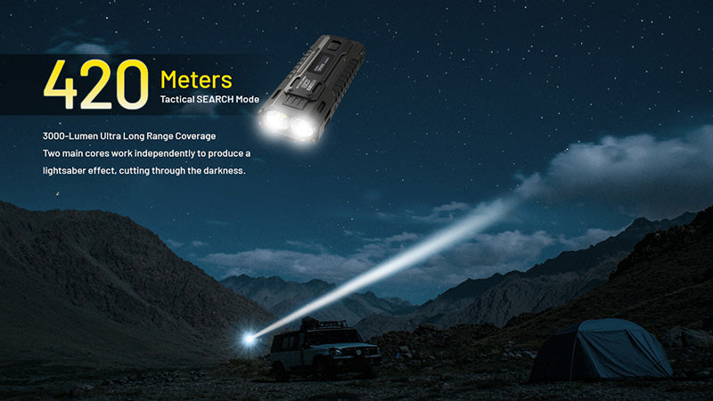 Lampe Torche Nitecore EDC37 8000 Lumens Rechargeable USB C Ecran OLED 12