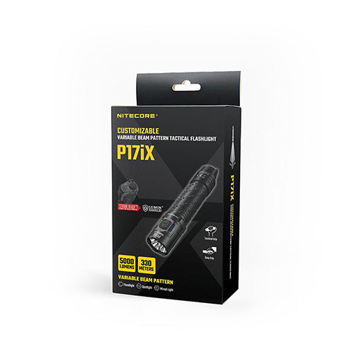 P17iX - Lampe Torche 5000 Lumens - Tactique Personnalisable - Batterie 21700 5500mAh - USB-C