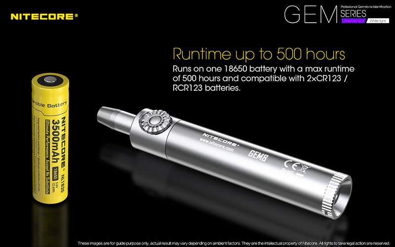 Lampe d identification professionnelle Nitecore GEM8 500 Lumens Luminosite v