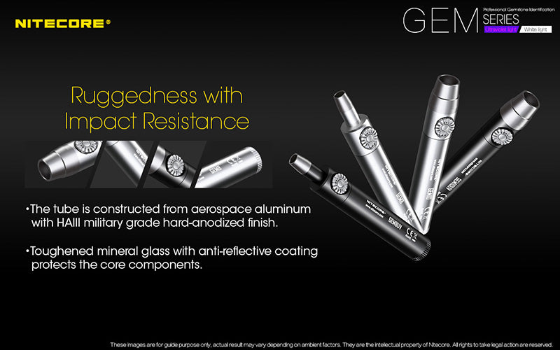 Lampe d identification professionnelle Nitecore GEM8 500 Lumens Luminosite v