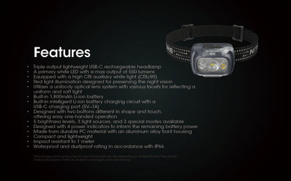 Lampe frontale Nitecore NU31 01 22