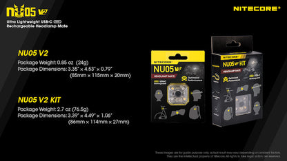 Lampe frontale lampe de position Nitecore NU05V2 KIT 40 Lumens 01 15