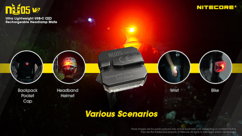 Lampe frontale lampe de position Nitecore NU05V2 KIT 40 Lumens 01 5