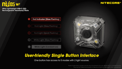 Lampe frontale lampe de position Nitecore NU05V2 KIT 40 Lumens 01 5