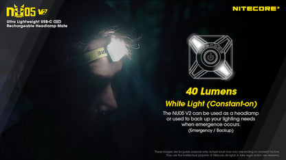 Lampe frontale lampe de position Nitecore NU05V2 KIT 40 Lumens 01 7
