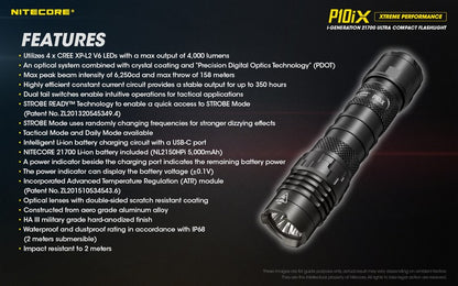 Lampe torche Nitecore P10iX 01 27