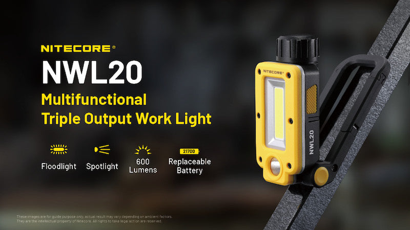Lampe torche compact de travail rechargeable Nitecore NWL20 01 1