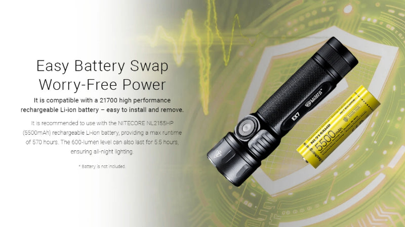 Lampe torche de recherche nitecore EX7 6000 Lumens 01 12