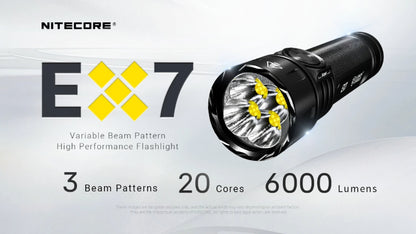 Lampe torche de recherche nitecore EX7 6000 Lumens 01 1