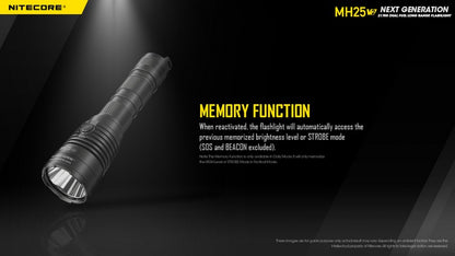 Lampe torche tactique Nitecore MH25 V2 1300 Lumens 01 16