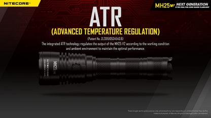 Lampe torche tactique Nitecore MH25 V2 1300 Lumens 01 17