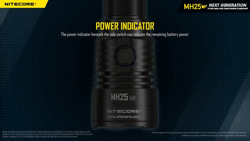 Lampe torche tactique Nitecore MH25 V2 1300 Lumens 01 18
