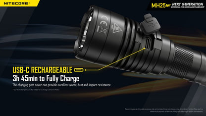 Lampe torche tactique Nitecore MH25 V2 1300 Lumens 01 5