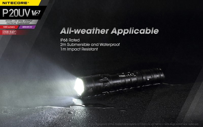Lampe torche tactique Nitecore P20UV V2 01 18