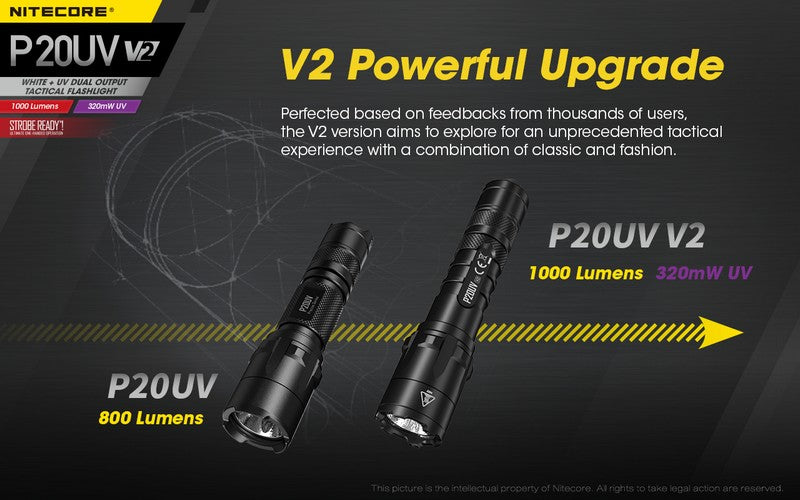 Lampe torche tactique Nitecore P20UV V2 01 2