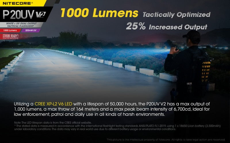 Lampe torche tactique Nitecore P20UV V2 01 3