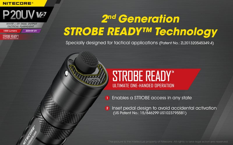 Lampe torche tactique Nitecore P20UV V2 01 5